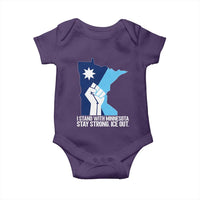 I Stand With Minnesota Baby Onesie Minnesota Flag Anti ICE Immigration Protest Resist