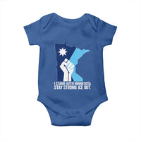 I Stand With Minnesota Baby Onesie Minnesota Flag Anti ICE Immigration Protest Resist