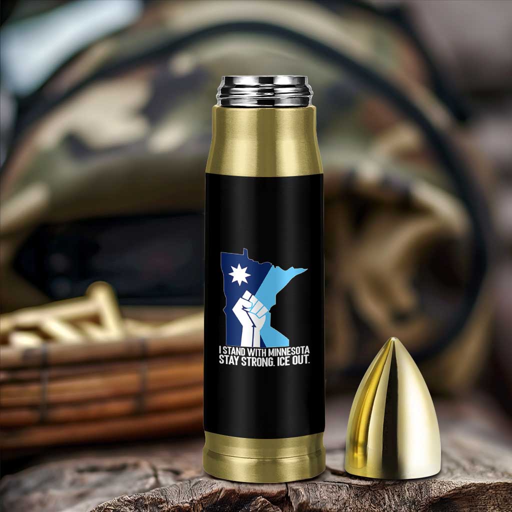 I Stand With Minnesota Bullet Tumbler Minnesota Flag Anti ICE Immigration Protest Resist