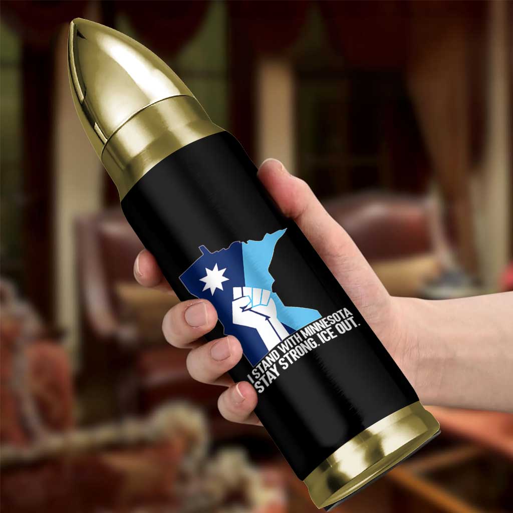 I Stand With Minnesota Bullet Tumbler Minnesota Flag Anti ICE Immigration Protest Resist