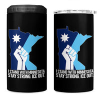 I Stand With Minnesota 4 in 1 Can Cooler Tumbler Minnesota Flag Anti ICE Immigration Protest Resist