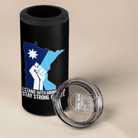 I Stand With Minnesota 4 in 1 Can Cooler Tumbler Minnesota Flag Anti ICE Immigration Protest Resist