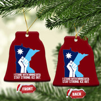 I Stand With Minnesota Ceramic Ornament Minnesota Flag Anti ICE Immigration Protest Resist