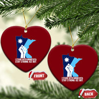 I Stand With Minnesota Ceramic Ornament Minnesota Flag Anti ICE Immigration Protest Resist