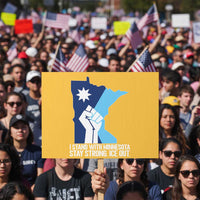 I Stand With Minnesota Protest Sign Minnesota Flag Anti ICE Immigration Protest Resist
