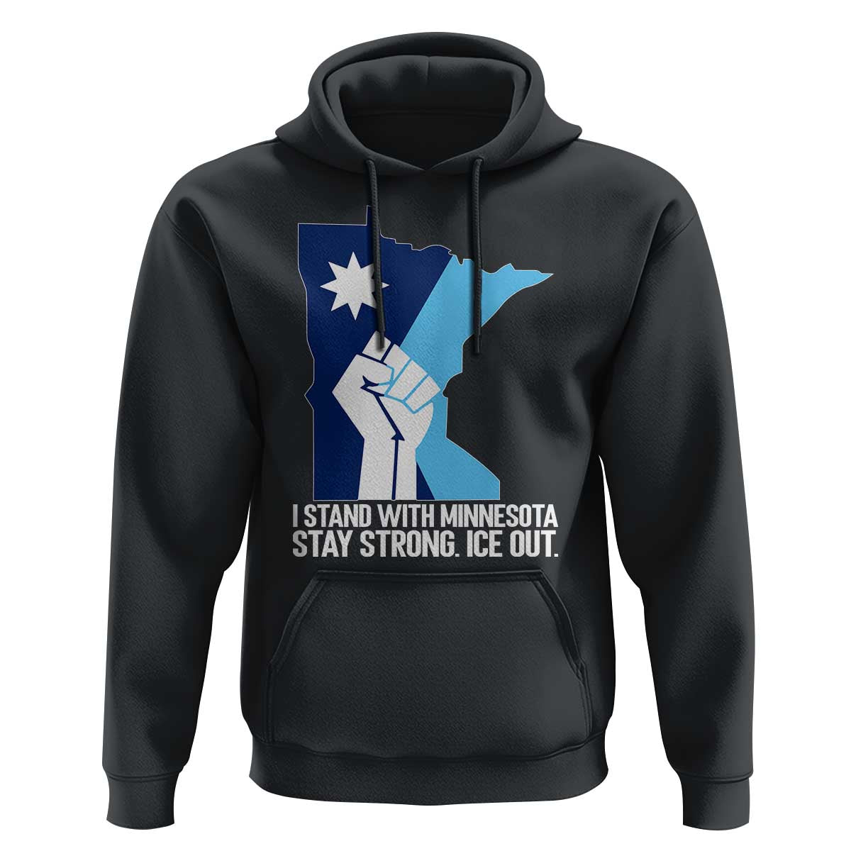 I Stand With Minnesota Hoodie Minnesota Flag Anti ICE Immigration Protest Resist