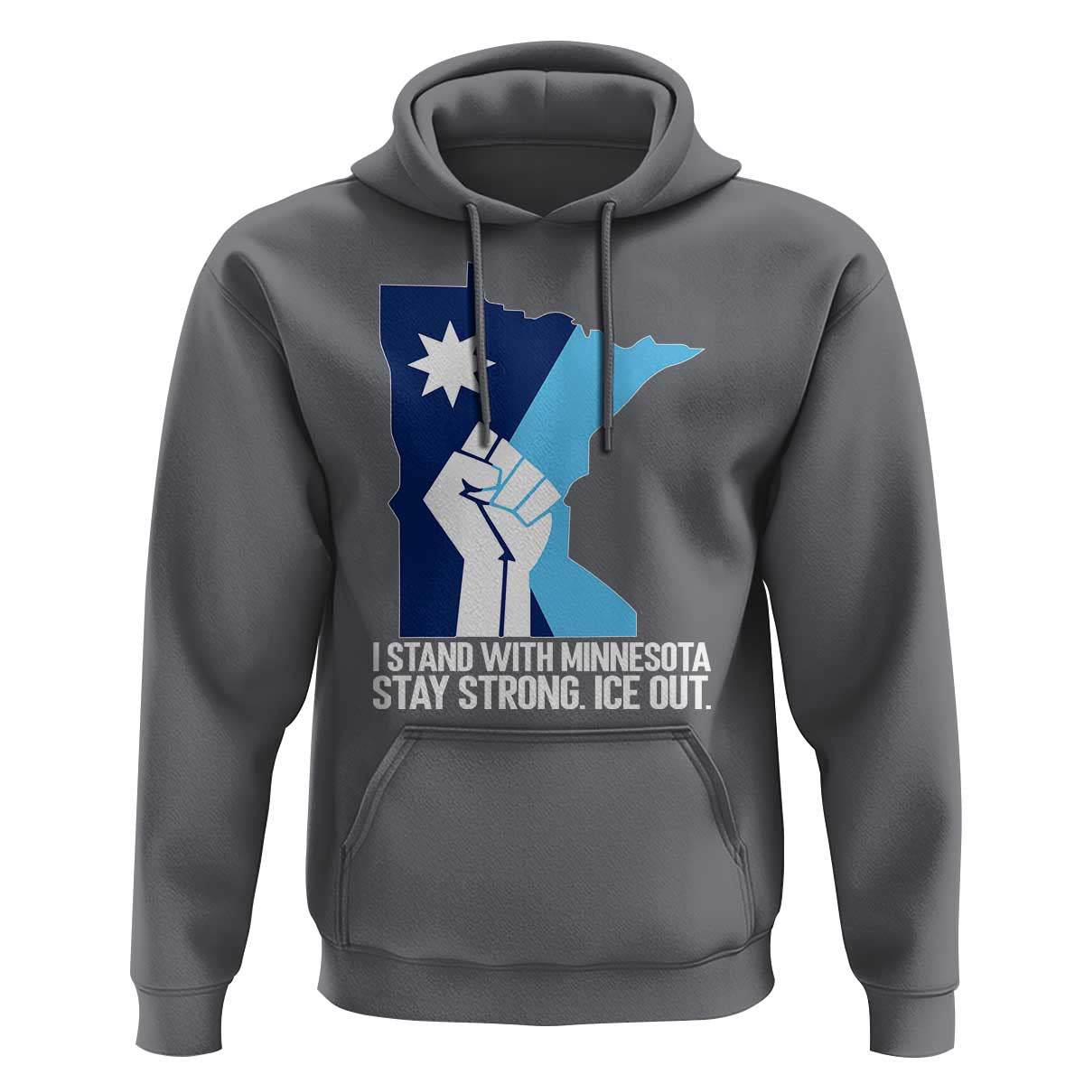 I Stand With Minnesota Hoodie Minnesota Flag Anti ICE Immigration Protest Resist