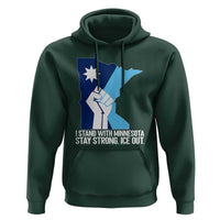 I Stand With Minnesota Hoodie Minnesota Flag Anti ICE Immigration Protest Resist
