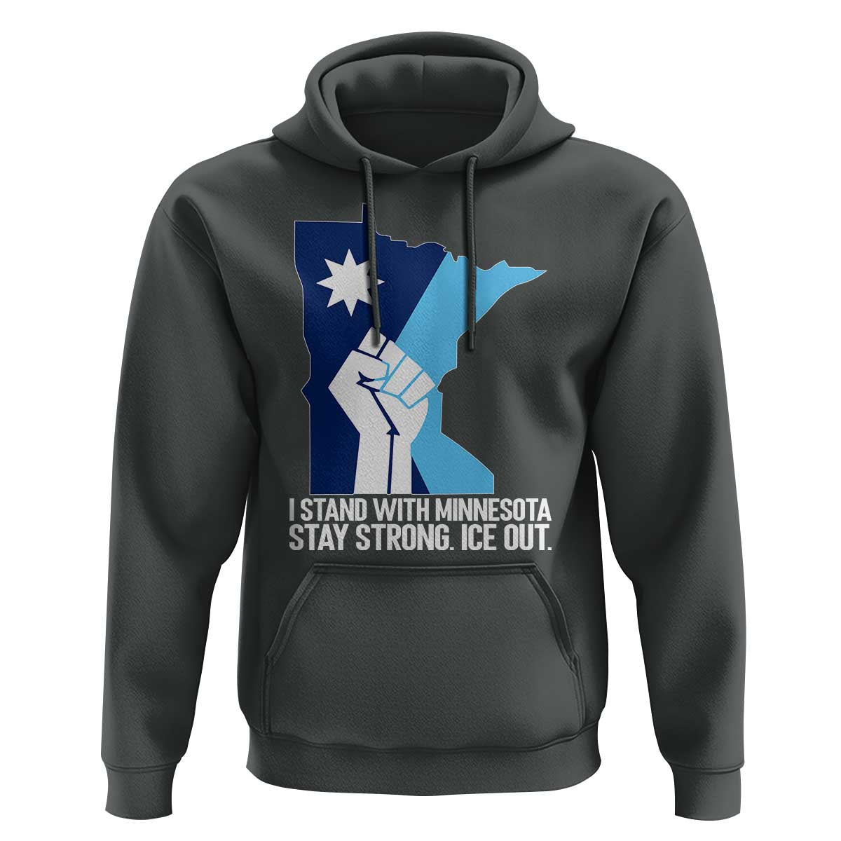I Stand With Minnesota Hoodie Minnesota Flag Anti ICE Immigration Protest Resist