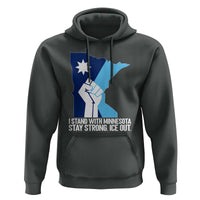 I Stand With Minnesota Hoodie Minnesota Flag Anti ICE Immigration Protest Resist