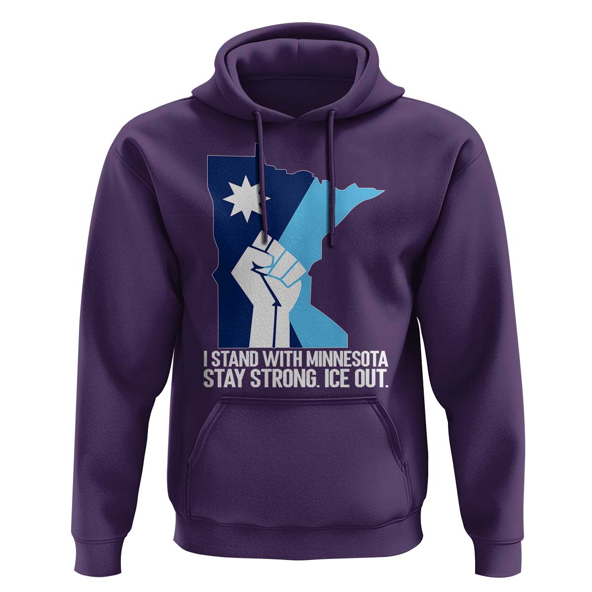 I Stand With Minnesota Hoodie Minnesota Flag Anti ICE Immigration Protest Resist
