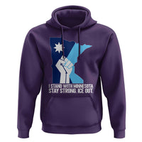 I Stand With Minnesota Hoodie Minnesota Flag Anti ICE Immigration Protest Resist