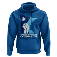I Stand With Minnesota Hoodie Minnesota Flag Anti ICE Immigration Protest Resist