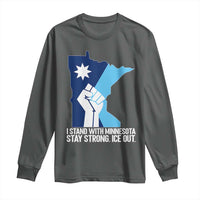 I Stand With Minnesota Long Sleeve Shirt Minnesota Flag Anti ICE Immigration Protest Resist