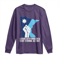 I Stand With Minnesota Long Sleeve Shirt Minnesota Flag Anti ICE Immigration Protest Resist