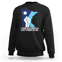 I Stand With Minnesota Sweatshirt Minnesota Flag Anti ICE Immigration Protest Resist
