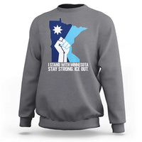 I Stand With Minnesota Sweatshirt Minnesota Flag Anti ICE Immigration Protest Resist