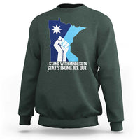 I Stand With Minnesota Sweatshirt Minnesota Flag Anti ICE Immigration Protest Resist