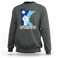 I Stand With Minnesota Sweatshirt Minnesota Flag Anti ICE Immigration Protest Resist