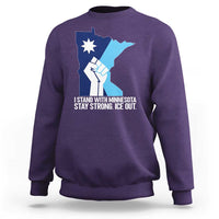 I Stand With Minnesota Sweatshirt Minnesota Flag Anti ICE Immigration Protest Resist