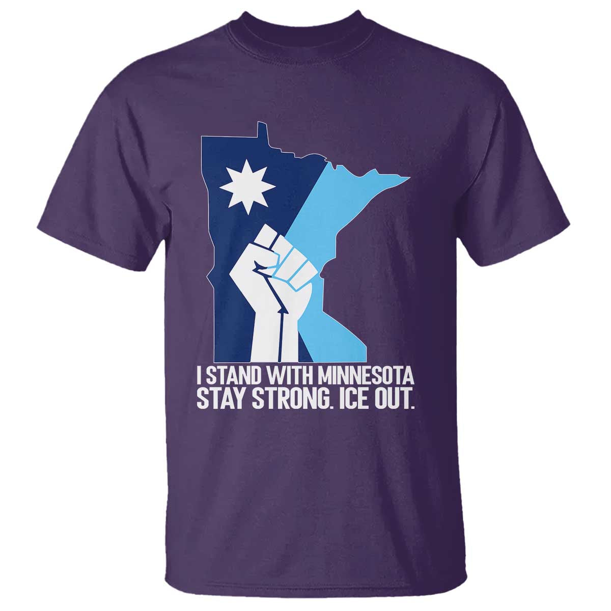 I Stand With Minnesota T Shirt Minnesota Flag Anti ICE Immigration Protest Resist