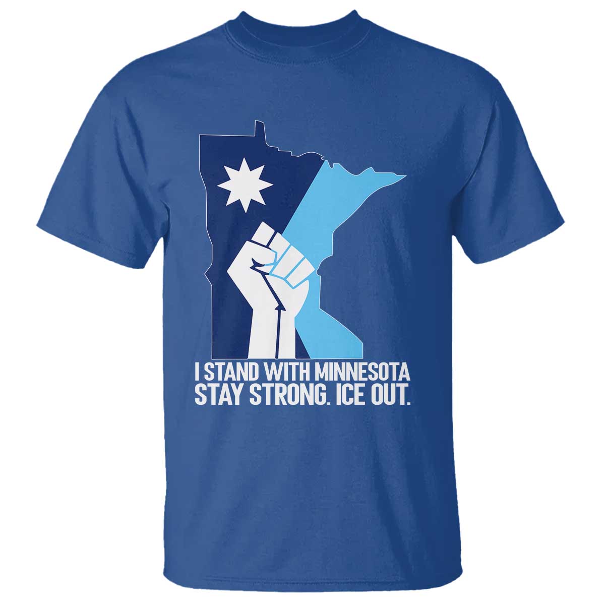 I Stand With Minnesota T Shirt Minnesota Flag Anti ICE Immigration Protest Resist