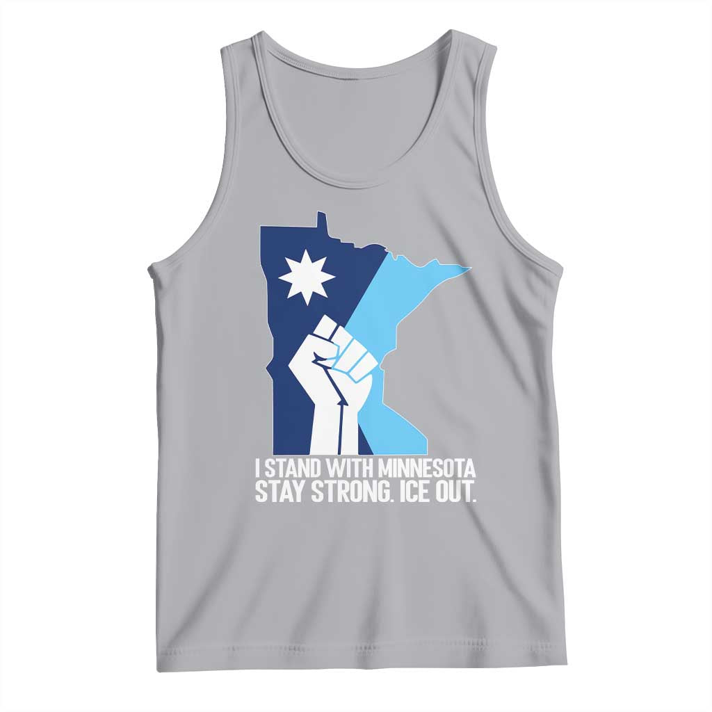I Stand With Minnesota Tank Top Minnesota Flag Anti ICE Immigration Protest Resist