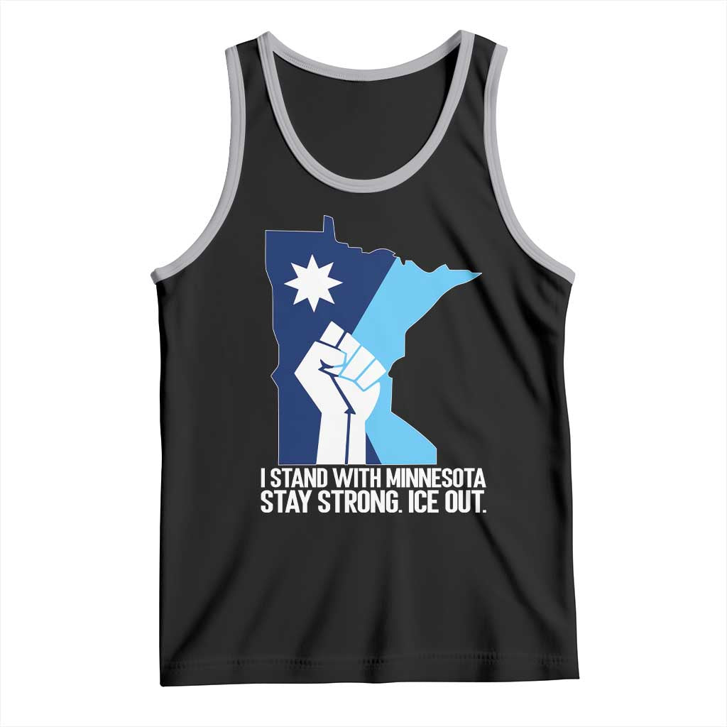 I Stand With Minnesota Tank Top Minnesota Flag Anti ICE Immigration Protest Resist
