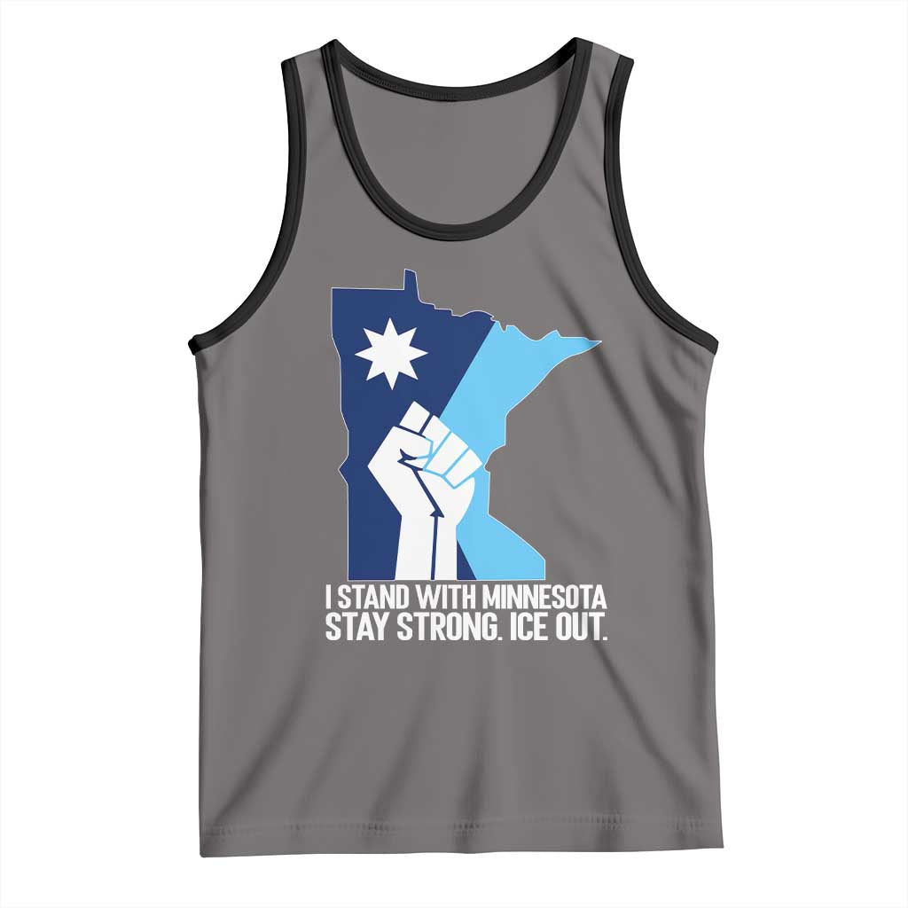 I Stand With Minnesota Tank Top Minnesota Flag Anti ICE Immigration Protest Resist