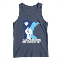 I Stand With Minnesota Tank Top Minnesota Flag Anti ICE Immigration Protest Resist
