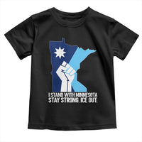 I Stand With Minnesota Toddler T Shirt Minnesota Flag Anti ICE Immigration Protest Resist