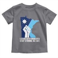 I Stand With Minnesota Toddler T Shirt Minnesota Flag Anti ICE Immigration Protest Resist
