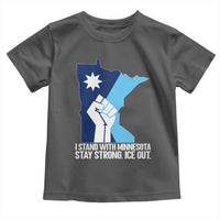 I Stand With Minnesota Toddler T Shirt Minnesota Flag Anti ICE Immigration Protest Resist