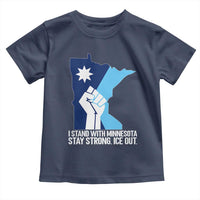 I Stand With Minnesota Toddler T Shirt Minnesota Flag Anti ICE Immigration Protest Resist