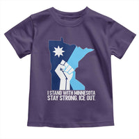 I Stand With Minnesota Toddler T Shirt Minnesota Flag Anti ICE Immigration Protest Resist