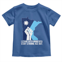 I Stand With Minnesota Toddler T Shirt Minnesota Flag Anti ICE Immigration Protest Resist