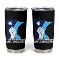 I Stand With Minnesota Tumbler Cup Minnesota Flag Anti ICE Immigration Protest Resist