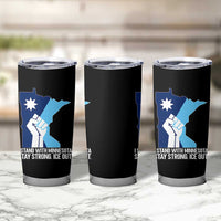 I Stand With Minnesota Tumbler Cup Minnesota Flag Anti ICE Immigration Protest Resist