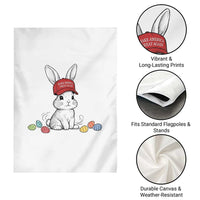 Funny Easter Bunny Wearing Hat American Garden Flag