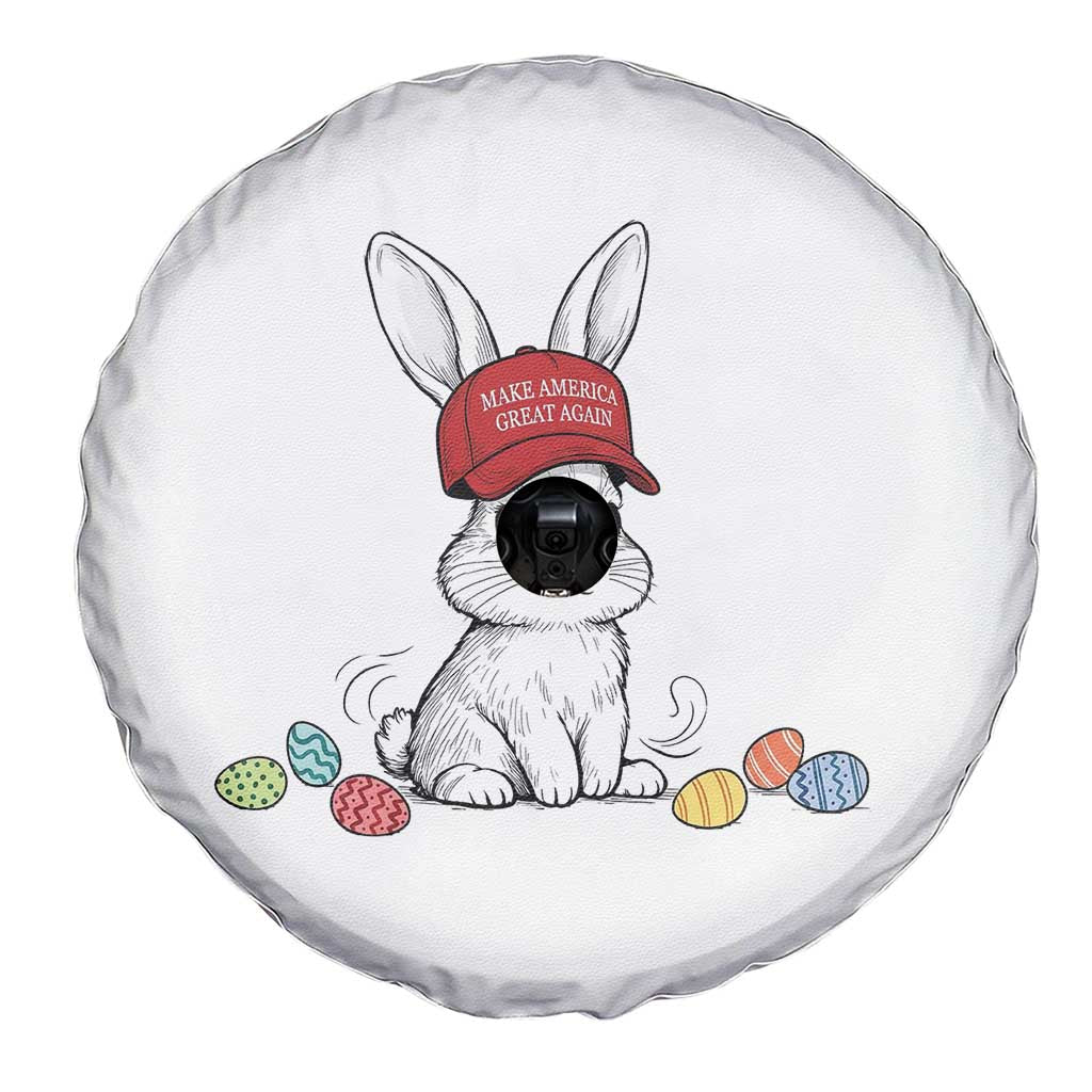Funny Easter Bunny Wearing Hat American Spare Tire Cover