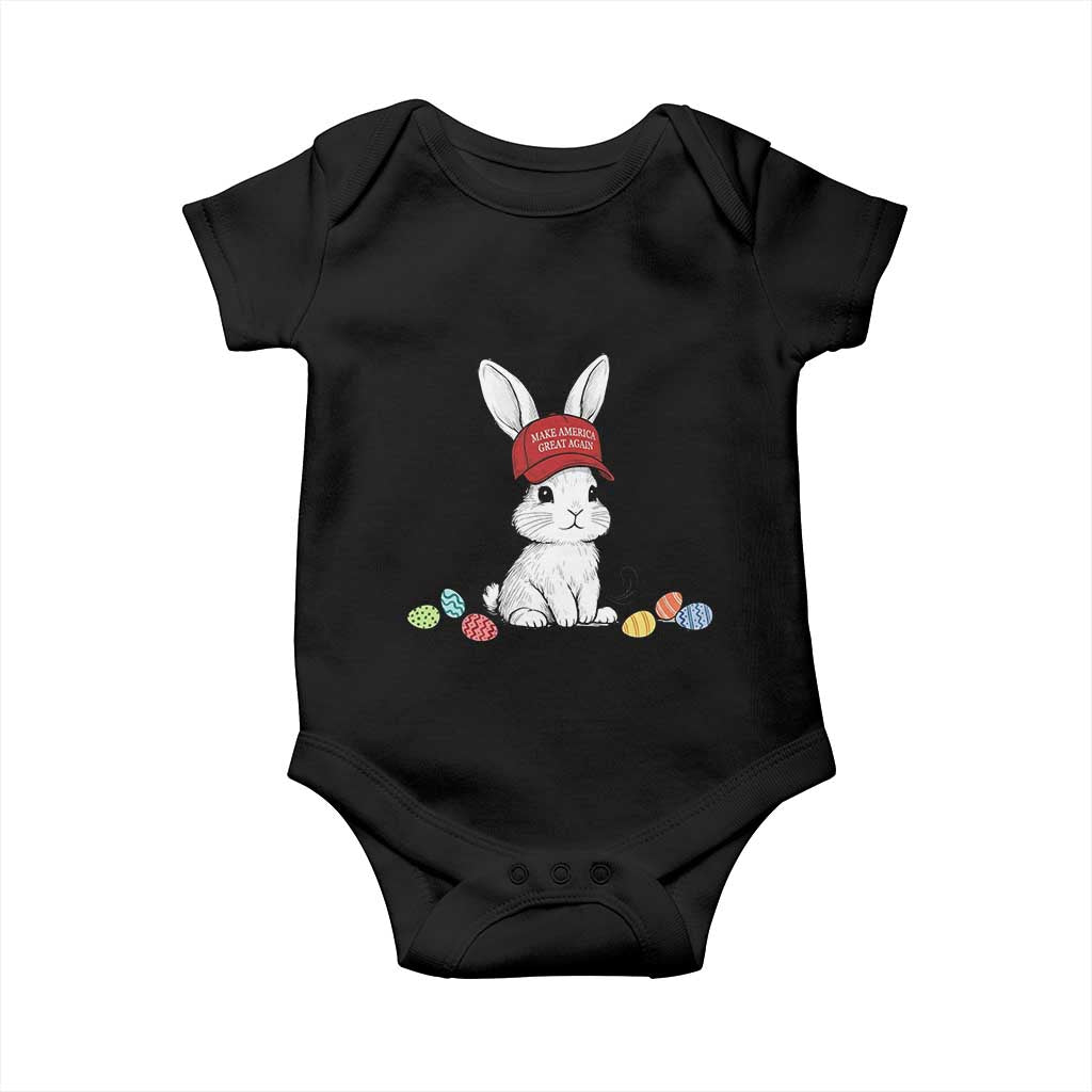Funny Easter Bunny Wearing Hat American Baby Onesie