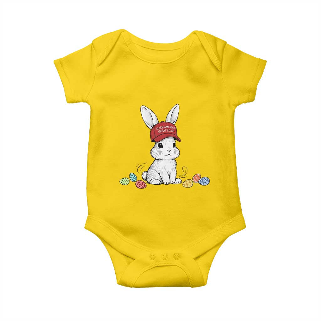 Funny Easter Bunny Wearing Hat American Baby Onesie
