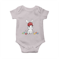 Funny Easter Bunny Wearing Hat American Baby Onesie