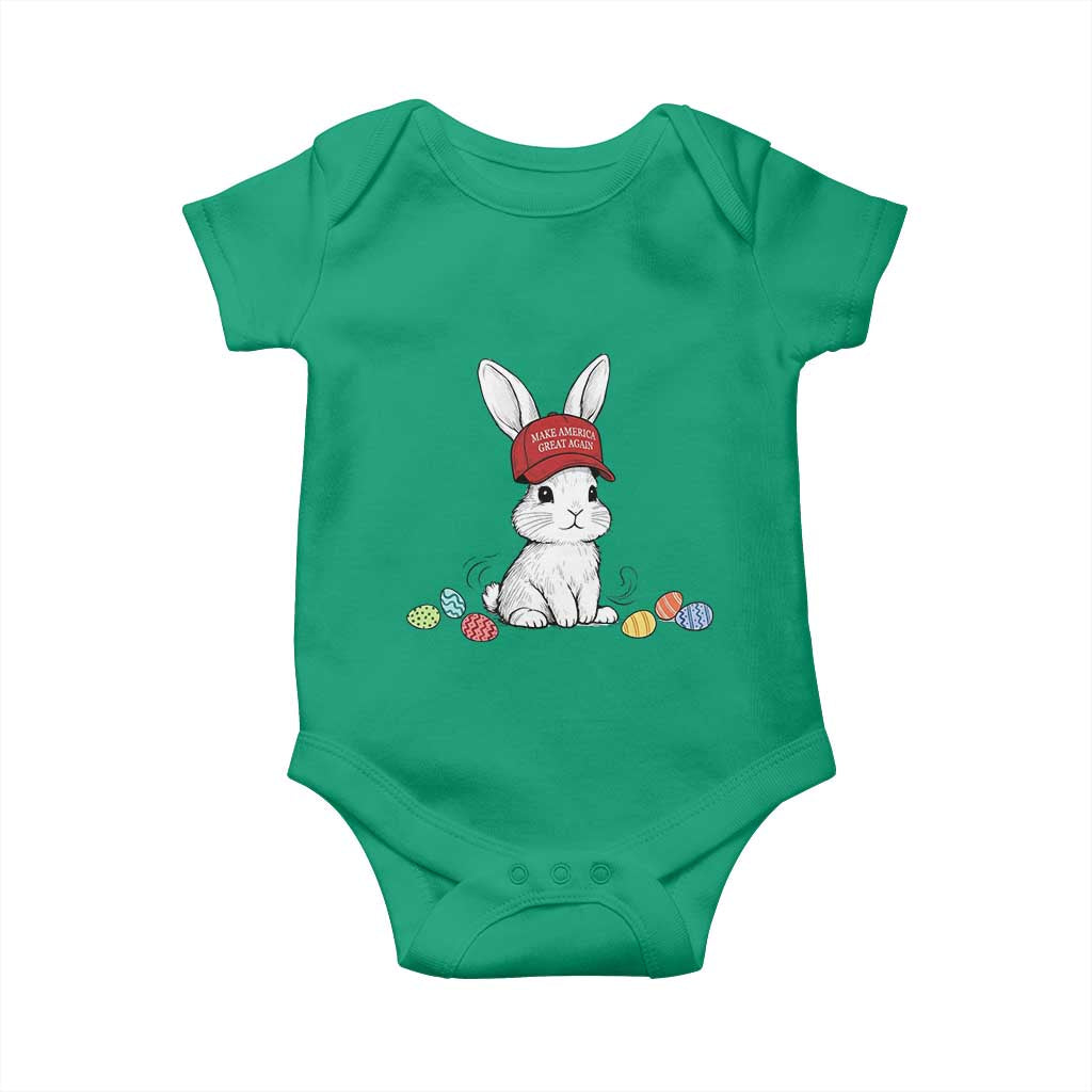 Funny Easter Bunny Wearing Hat American Baby Onesie