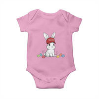 Funny Easter Bunny Wearing Hat American Baby Onesie