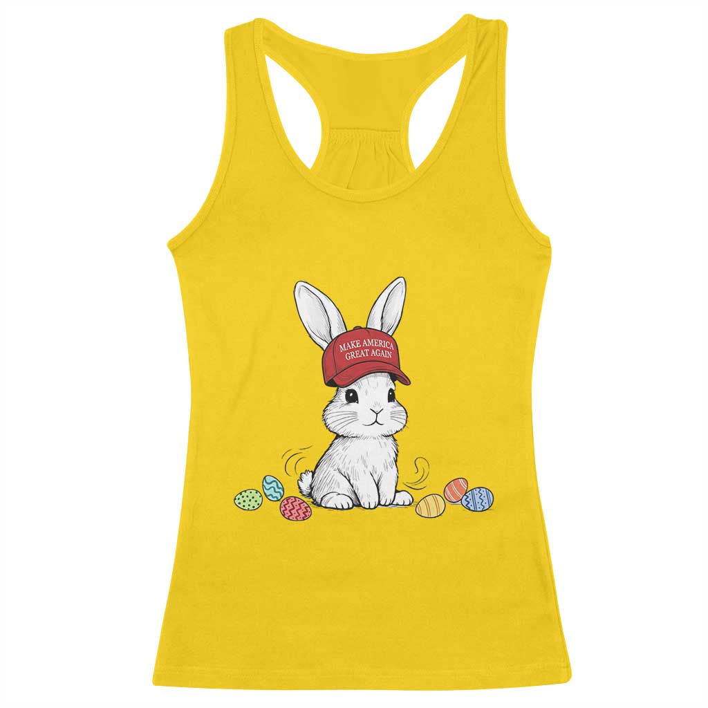 Funny Easter Bunny Wearing Hat American Racerback Tank Top