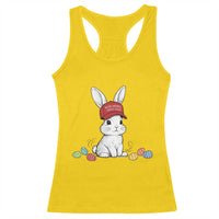 Funny Easter Bunny Wearing Hat American Racerback Tank Top