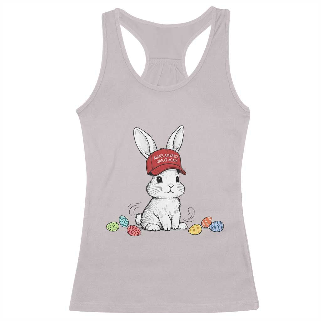 Funny Easter Bunny Wearing Hat American Racerback Tank Top