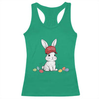 Funny Easter Bunny Wearing Hat American Racerback Tank Top