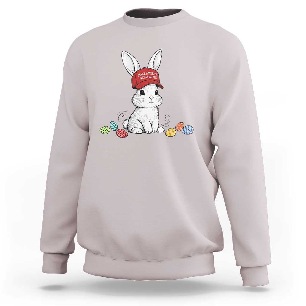 Funny Easter Bunny Wearing Hat American Sweatshirt